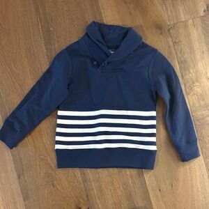 Navy Blue Striped Pullover